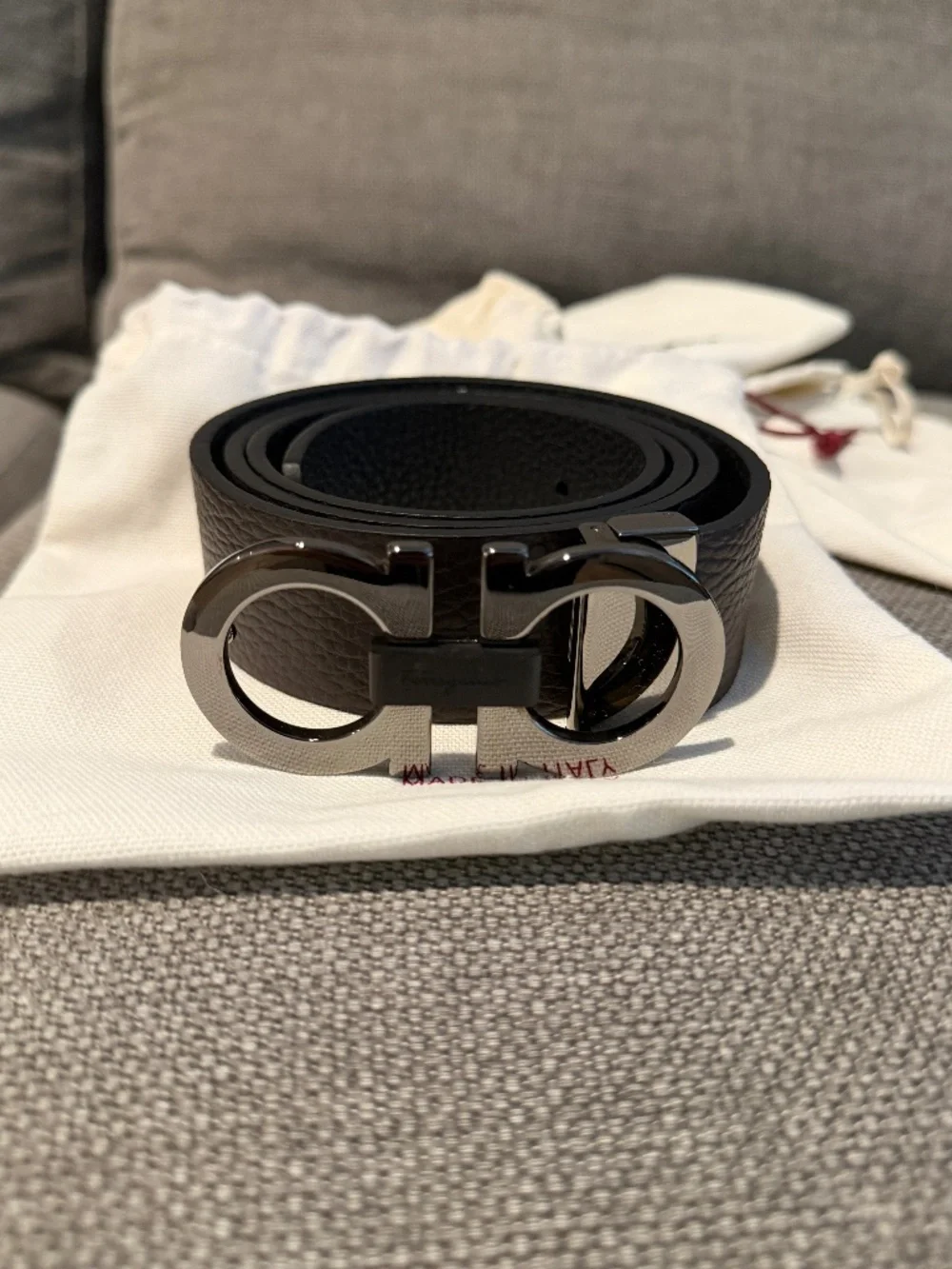 Ferragamo Reversible and adjustable Gancini belt